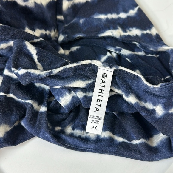 Athleta Santorini Thera Printed Dress Blue 2x - Picture 6 of 7